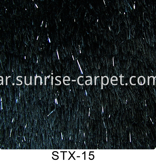 Polyester Silk 150D & Lurex Yarn Carpet